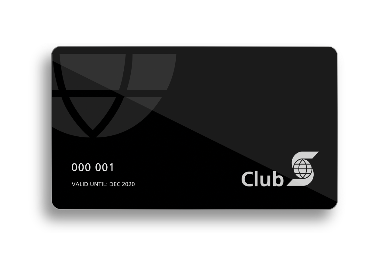 club S card Club S card.